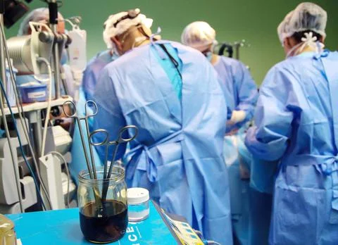 We work with a valve. Valve Replacement. Heart surgery. Stock Photos