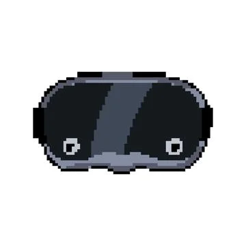 Weable augmented reality ar glasses pixel art vector illustration Stock Illustration