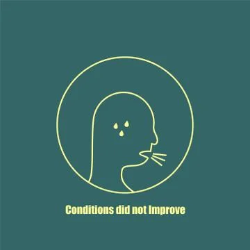 Weak body condition, Condition did not improve Stock Illustration