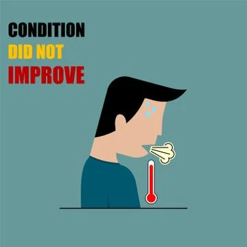 Weak body condition, Condition did not improve vector Illustration Stock Illustration