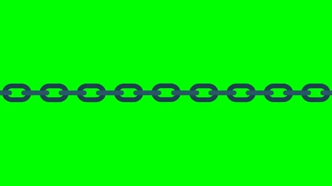 Weak link. Black broken chain. Broken or unleashed black chain like freedom icon Stock Footage 346509678