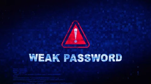 Weak Password Text Digital Noise Twitch Glitch Distortion Effect Error Loop Vidéo 106706956