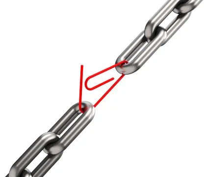 The weak point Stock Illustration