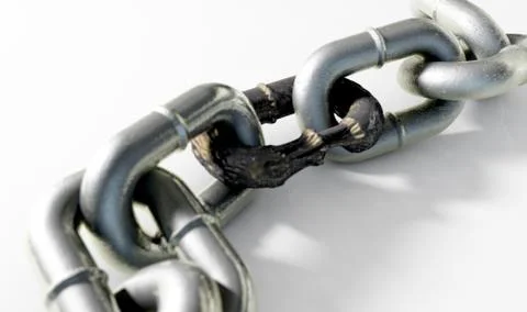 Weak Rusted Link Stock Illustration