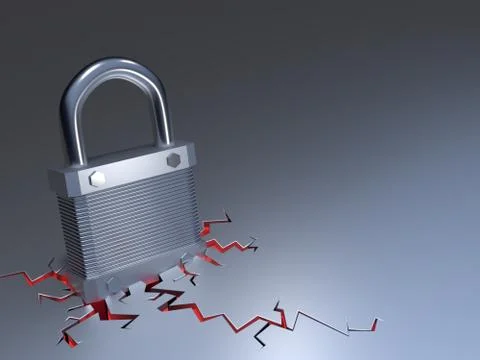 Weak security Illustrazione stock