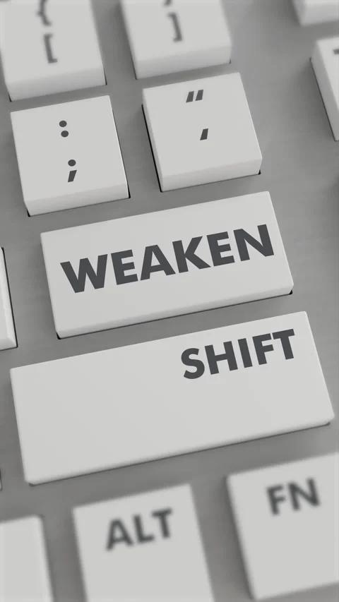 WEAKEN BUTTON PRESSING ON KEYBOARD Vertical Video Stock Footage 302442174
