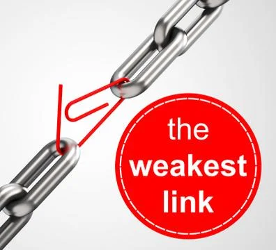 The weakest link Stock Illustration
