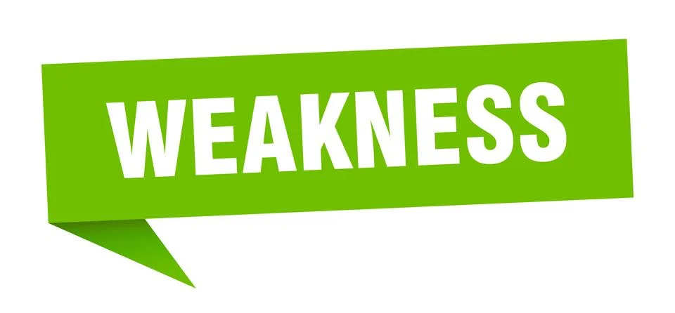 Weakness banner. weakness speech bubble. weakness sign Stock Illustration