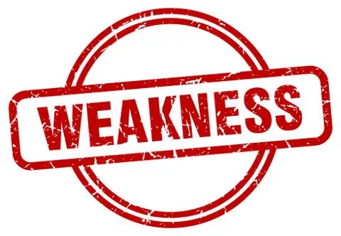 Weakness grunge stamp. weakness round vintage stamp Stock Illustration