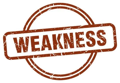 Weakness grunge stamp. weakness round vintage stamp Stock Illustration