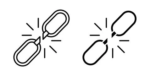 Weakness icon. Style is flat and line symbol Stock Illustration