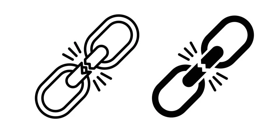 Weakness icon thin line and clipart style vector set Stock Illustration