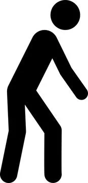 Weakness man icon. Stock Illustration