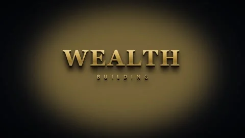 Wealth building gold text animation: financial growth concept background fi.. Stock Footage 337552801