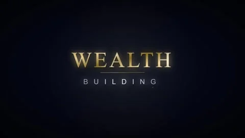 Wealth building gold typography motion financial success concept finance in.. Stock Footage 337552797