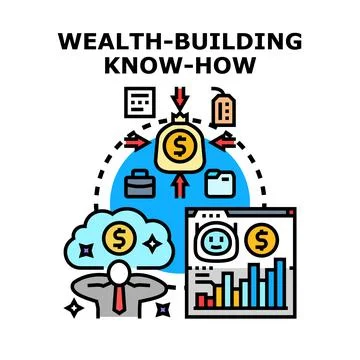 Wealth building know how for financial success Stock Illustration