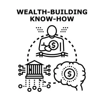 Wealth building know how for financial success planning Ilustración de archivo