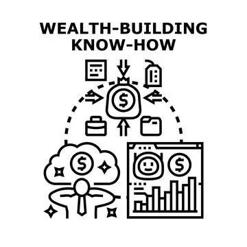 Wealth building know how for financial success Stock Illustration