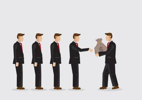 Wealth Circulation Cartoon Vector Illustration Stock Illustration