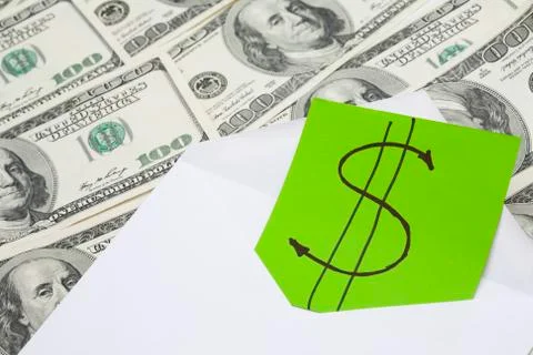 Wealth in envelope concept Stock Photos