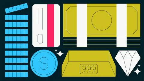 Wealth Flat Concept Illustration Stock Illustration
