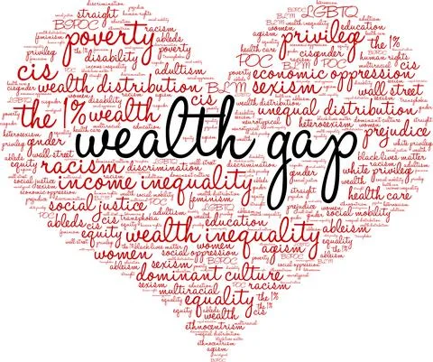 Wealth Gap Word Cloud Stock Illustration