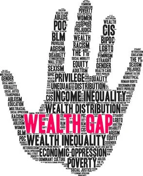 Wealth Gap Word Cloud Stock Illustration