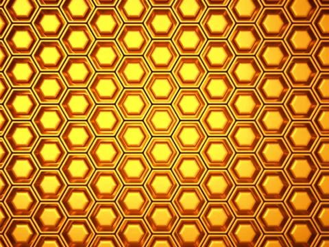 Wealth: gold background with cells or combs Stockillustratie