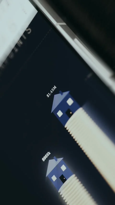 Wealth growth illustrated visualization showing investment performance across Stock Footage 335494083