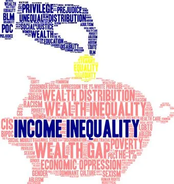 Wealth Inequality Word Cloud Stock Illustration