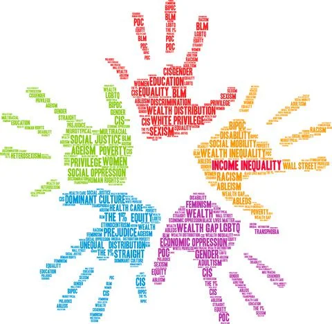 Wealth Inequality Word Cloud Stock-Illustration