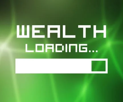 Wealth loading screen 库存插图