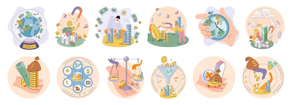 Wealth management. Developing comprehensive financial plan is first step in Stock Illustration