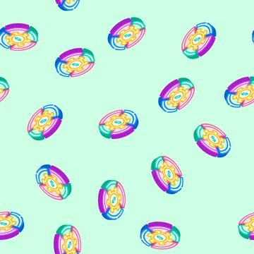 Wealth management financial advisor isometric icon seamless pattern Stock Illustration