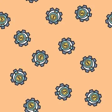 Wealth management financial advisor vector seamless pattern Ilustração Stock