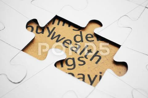 Wealth puzzle concept Stock Photos
