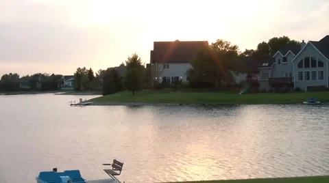 Wealthy Lake Sunset Time-lapse Video stock 66064526