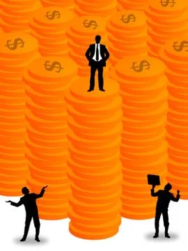 Wealthy person Stock Illustration