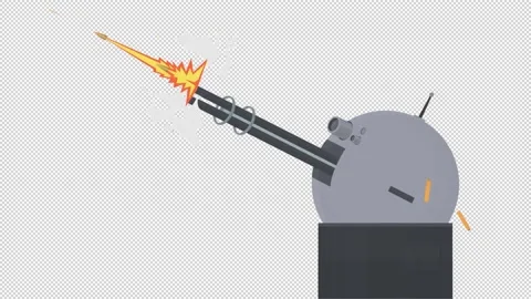 Weapon. Animation of a robotic weapon system. Cartoon Stock Footage 151599262