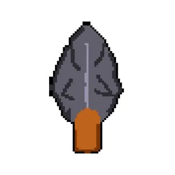 Weapon arrowhead pixel art vector illustration Stock Illustration