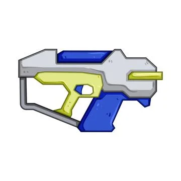 Weapon blaster gun cartoon vector illustration Stock Illustration