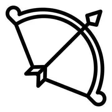 Weapon bow icon outline vector. Archery arrow 스톡 일러스트