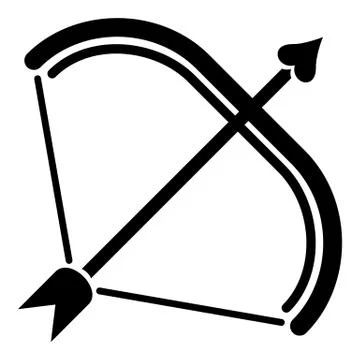 Weapon bow icon, simple style Stockillustratie