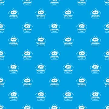 Weapon explosion pattern vector seamless blue Illustrazione stock