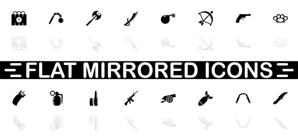 Weapon - Flat Vector Icons 스톡 일러스트