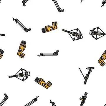 Weapon gun game knife war vector seamless pattern Illustrazione stock
