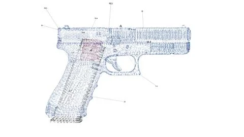 Weapon HUD. Gun detection UI Stock Illustration