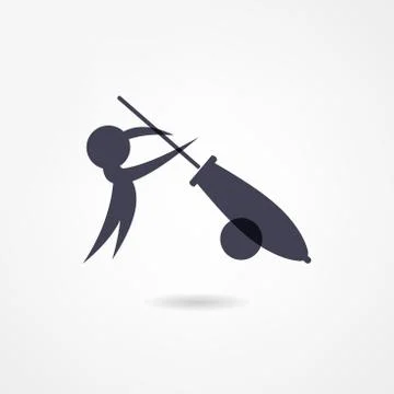 Weapon icon Stock Illustration