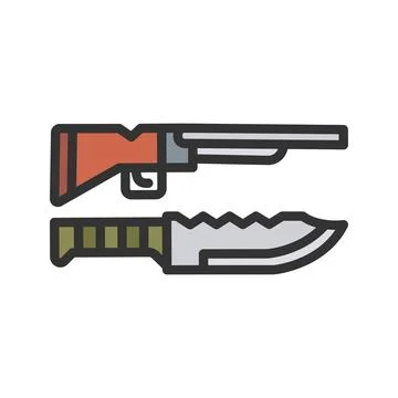 Weapon icon vector image. Stock Illustration