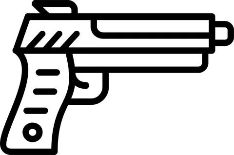 Weapon Line Icon Design Stock Illustration